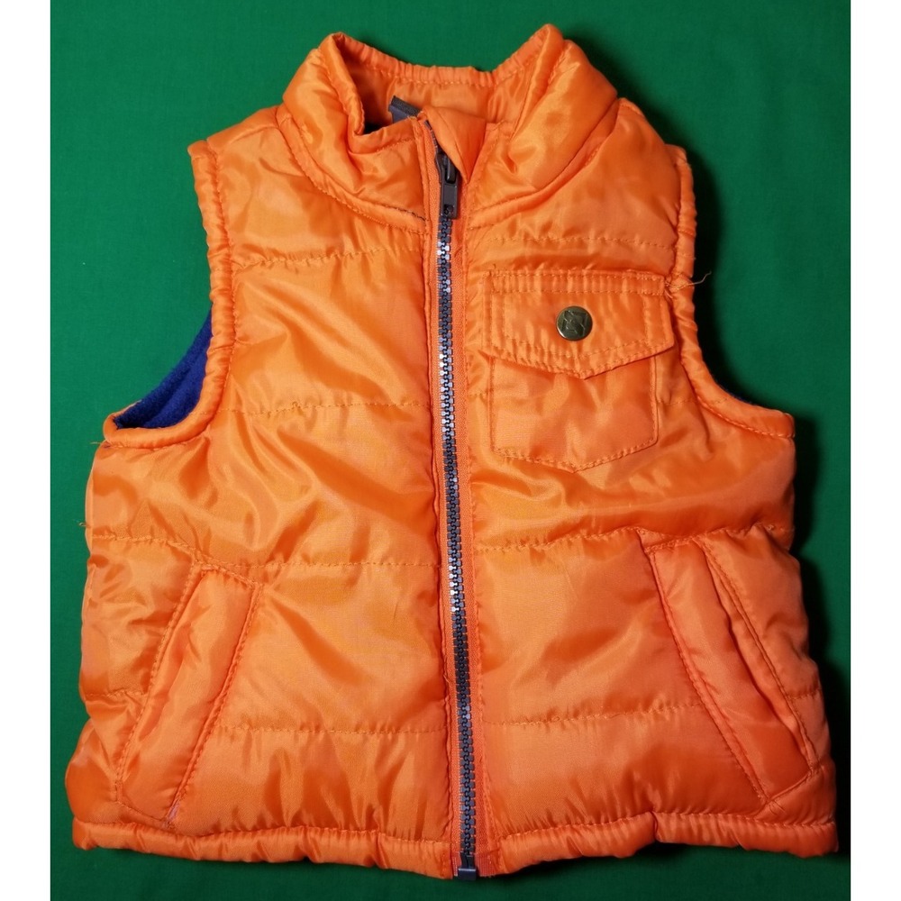 Boyz Wear By Nannette Winter Wear Orange 12 Months Puffer Vest Hunting Outdoors